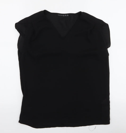 Womens UK Size 10 Atmosphere Black Basic Blouse