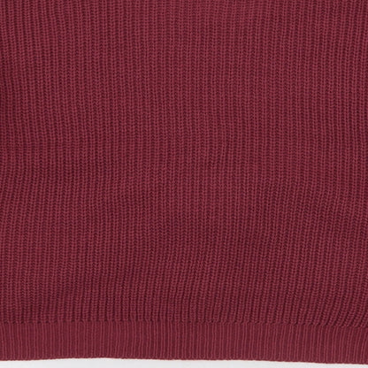 Jolie & Joy Womens Pink V-Neck  Acrylic Pullover Jumper Size L   - Cropped Tie detail