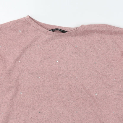 Womens UK Size S Dunnes Stores Pink Jersey T-Shirt