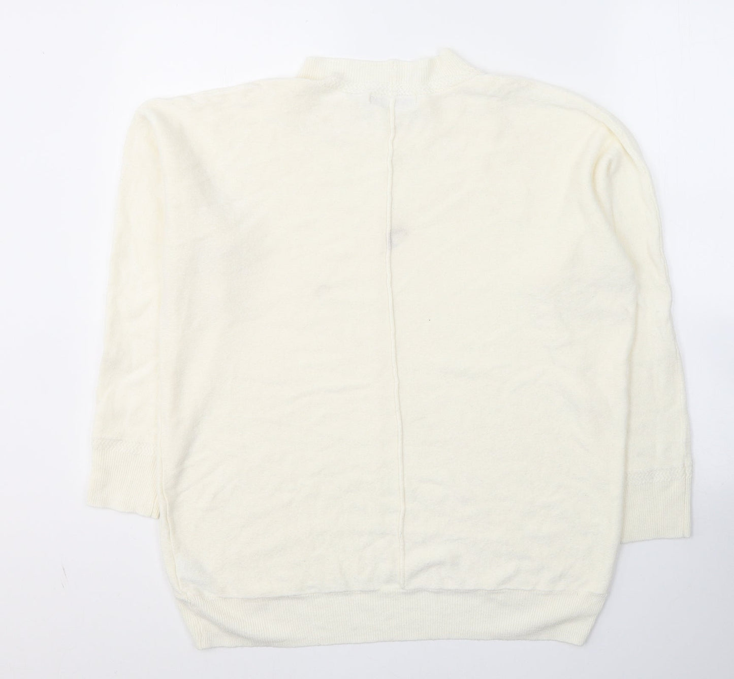 Womens UK Size M NEXT Ivory Pullover Jumper