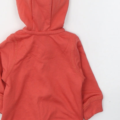 F&F Baby Red  Cotton Full Zip Jumper Size 0-3 Months  Zip