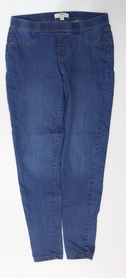 Dorothy Perkins Womens Blue  Cotton Skinny Jeans Size 10 L29 in Slim