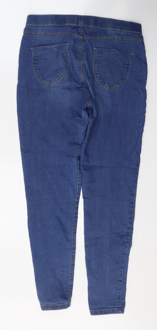 Dorothy Perkins Womens Blue  Cotton Skinny Jeans Size 10 L29 in Slim