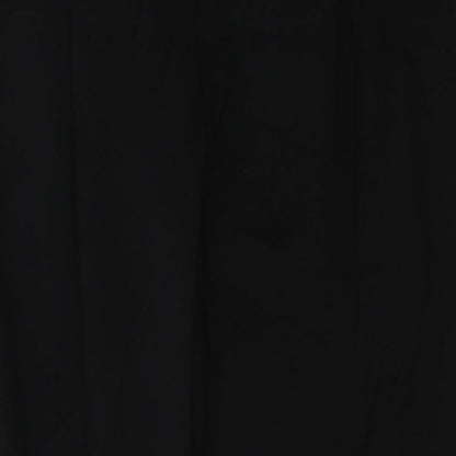 Womens UK Size S United Colors of Benetton Regular Fit Cropped Black Trousers