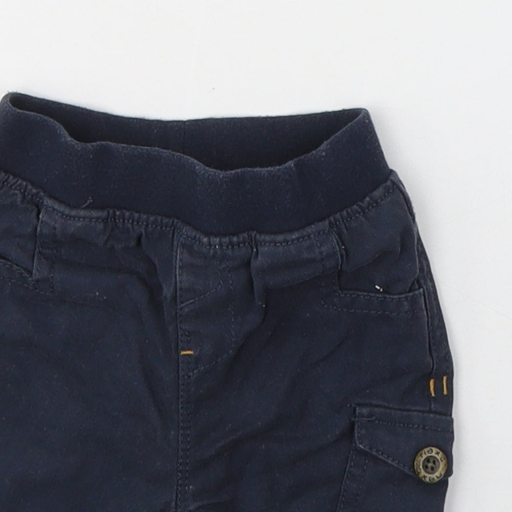 NEXT Baby Blue  Cotton Cargo Trousers Size 0-3 Months  Pullover