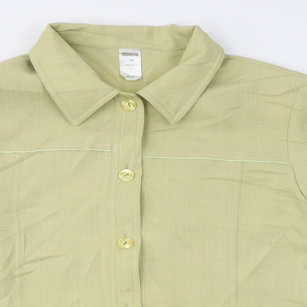 Womens UK Size 18 SLIMMA Green Jacket