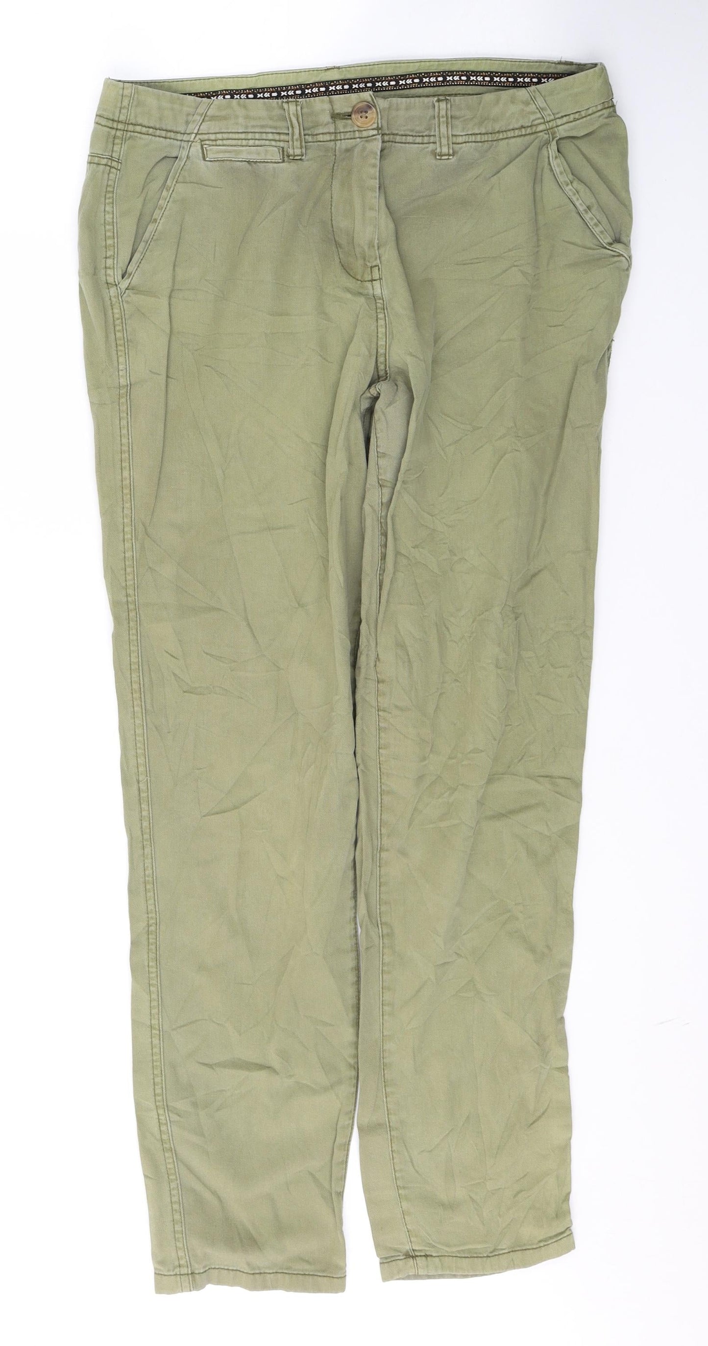 New Look Womens Green  Cotton Skinny Jeans Size 10 L28 in Regular Button