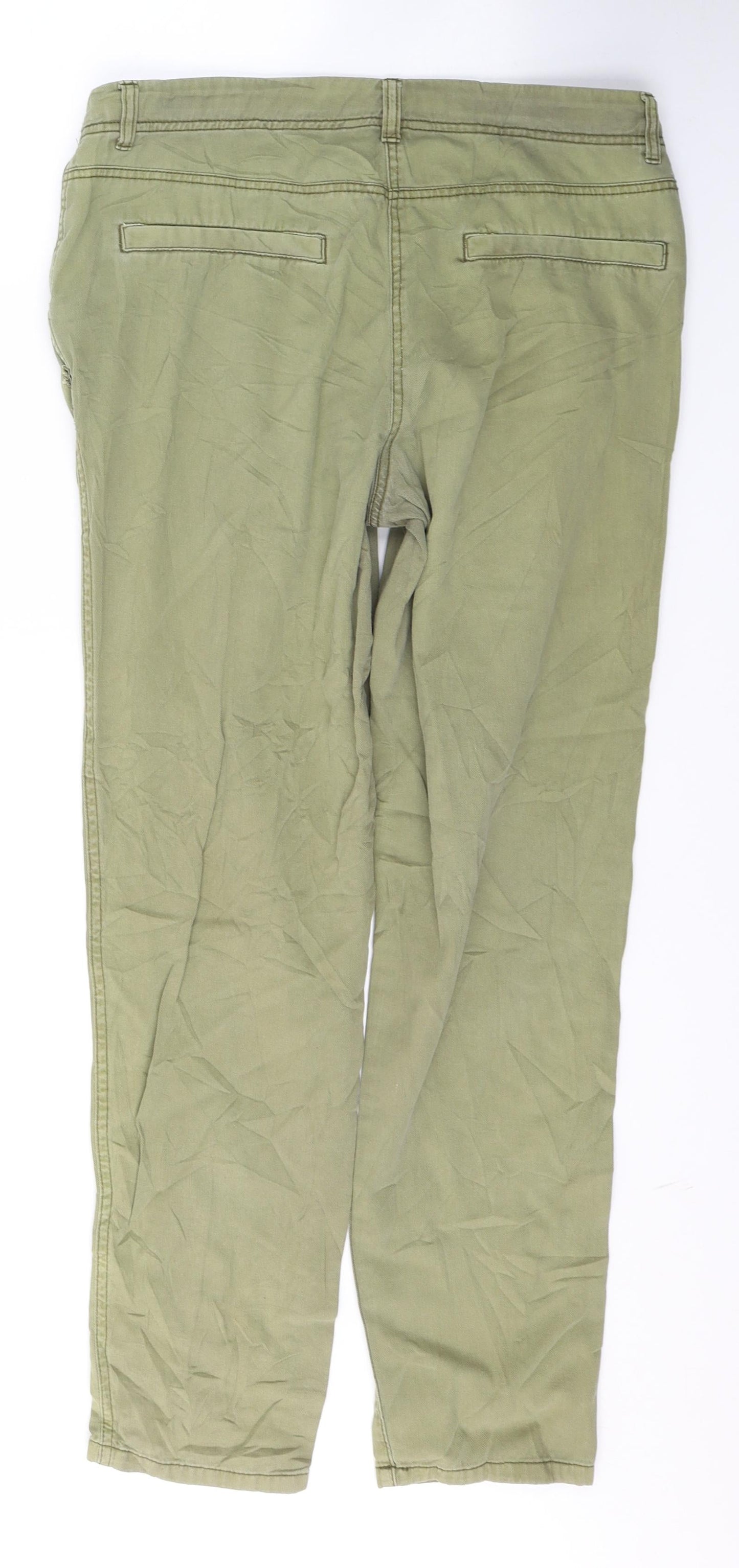 New Look Womens Green  Cotton Skinny Jeans Size 10 L28 in Regular Button