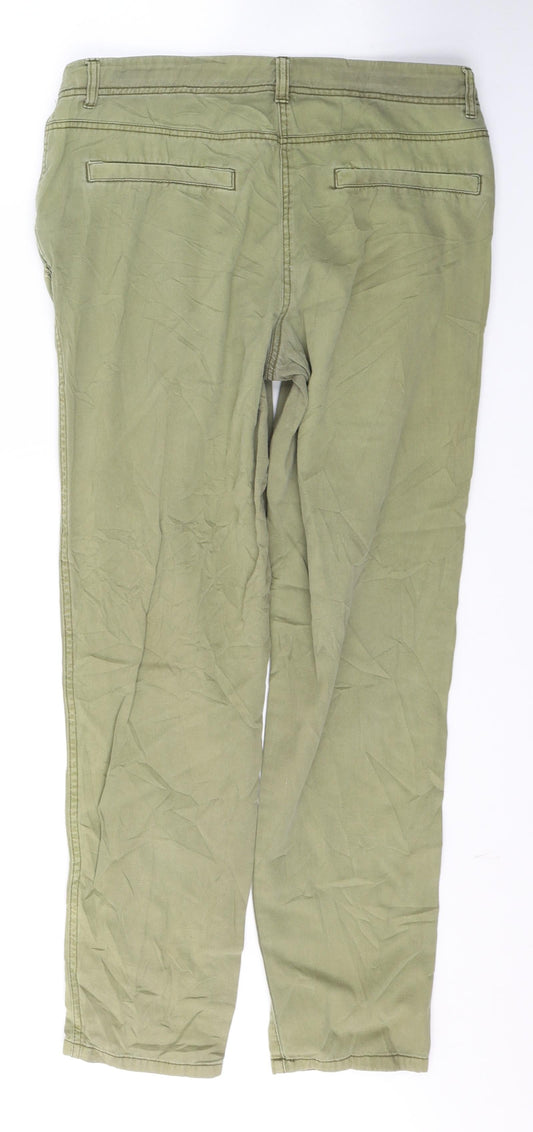 New Look Womens Green  Cotton Skinny Jeans Size 10 L28 in Regular Button