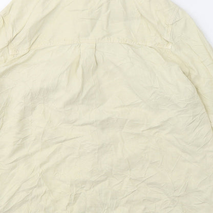 Womens UK Size 14 Topshop Yellow Basic Button-Up