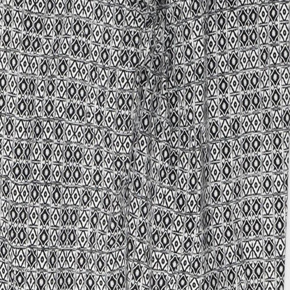 Atmosphere Womens White Geometric Polyester Trousers  Size 8 L26 in Regular Button