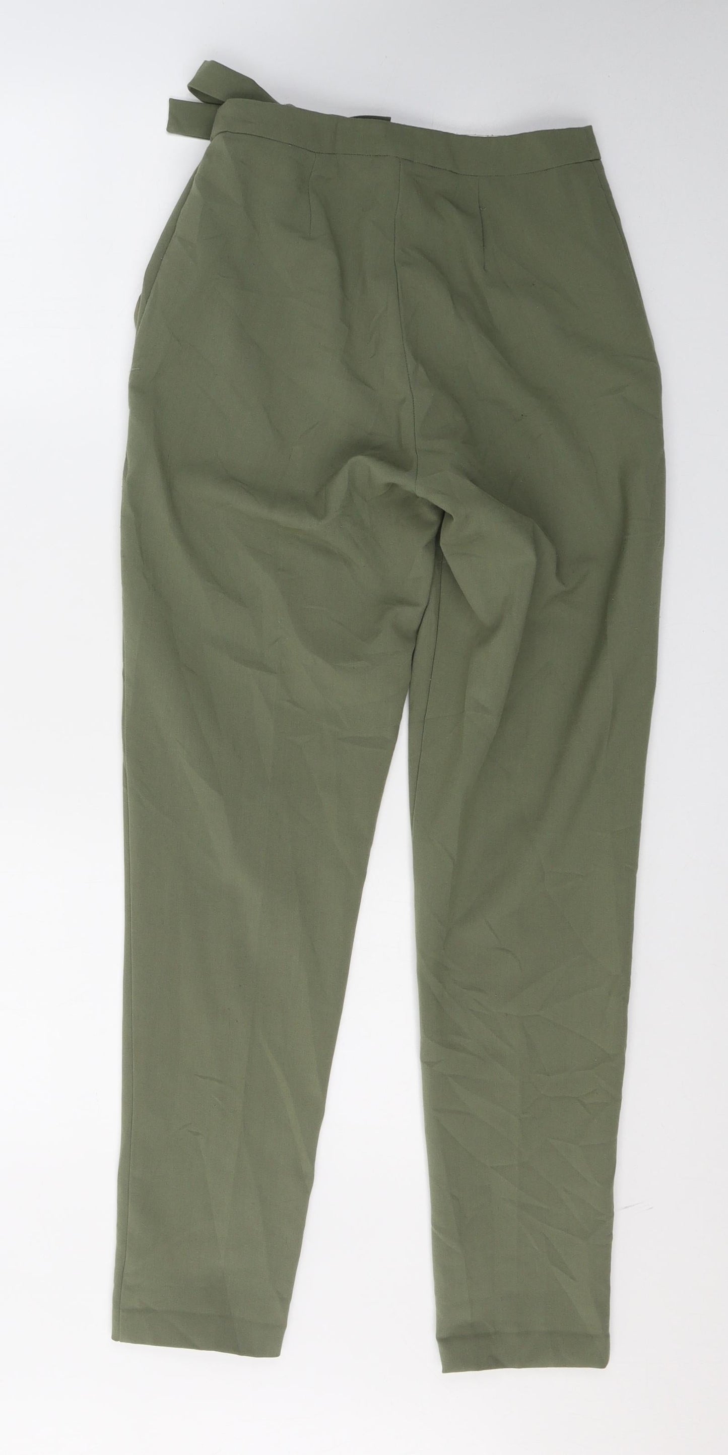Womens UK Size 4 Missguided Regular Fit  Green Trousers