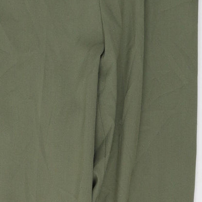 Womens UK Size 4 Missguided Regular Fit  Green Trousers