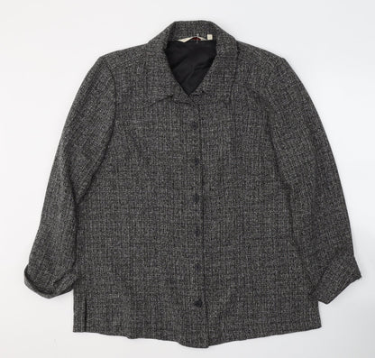 EWM Womens Black   Jacket Blazer Size 18  Button