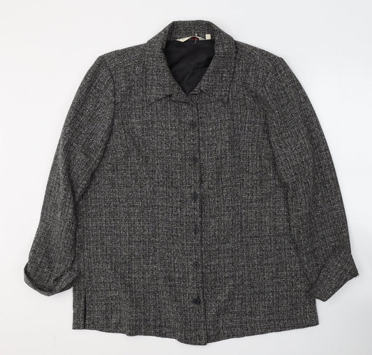 EWM Womens Black   Jacket Blazer Size 18  Button