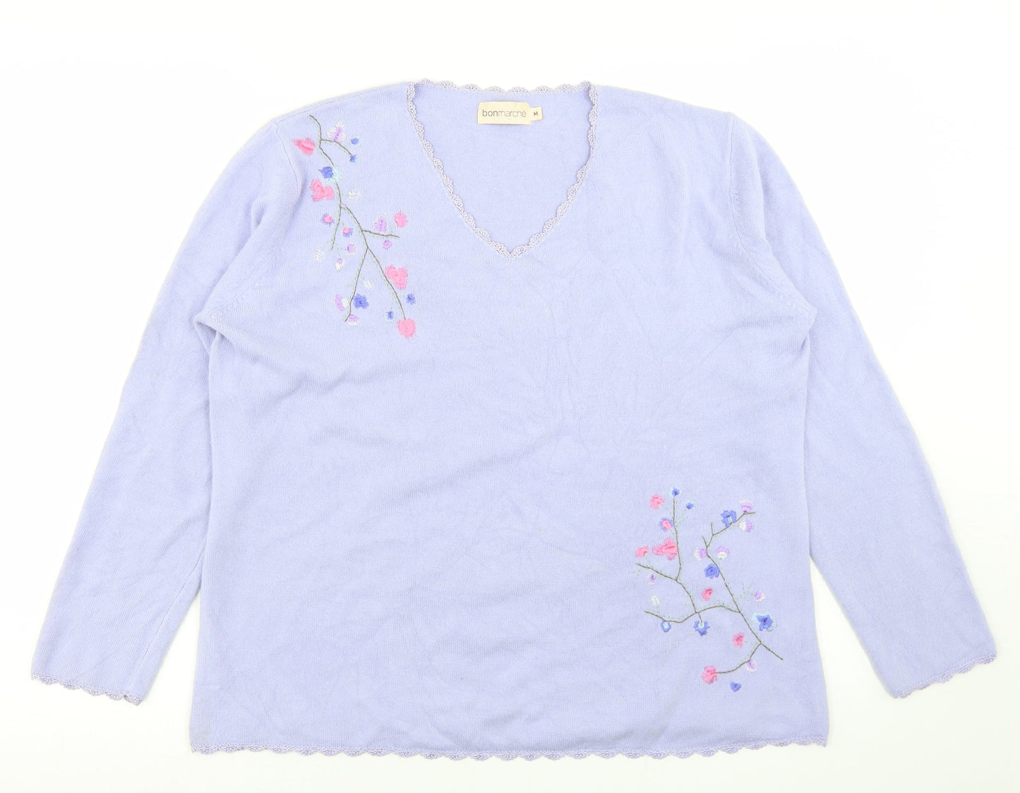 Womens UK Size M Bonmarché Purple Pullover Jumper