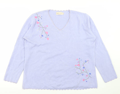 Womens UK Size M Bonmarché Purple Pullover Jumper