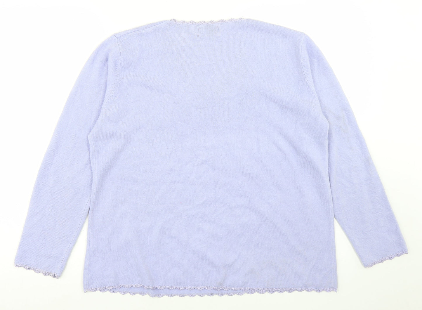 Womens UK Size M Bonmarché Purple Pullover Jumper