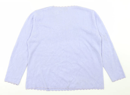 Womens UK Size M Bonmarché Purple Pullover Jumper