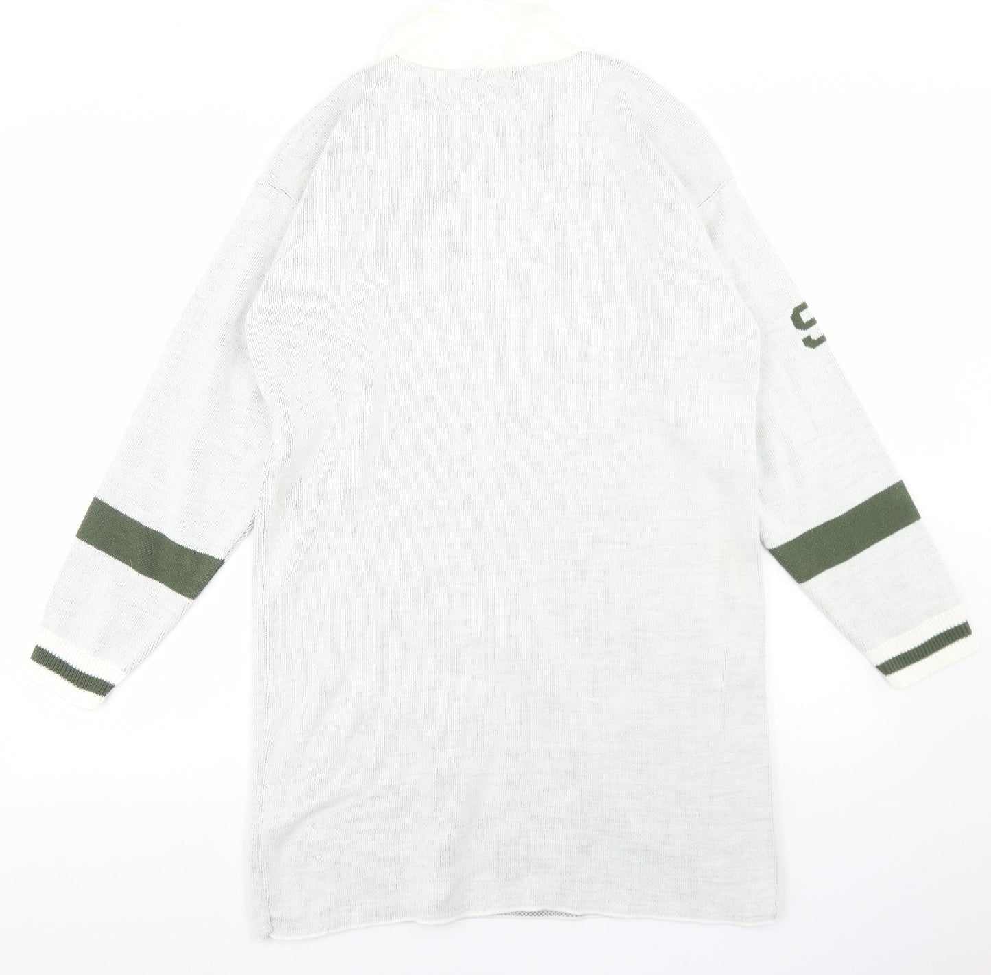 I SAW IT FIRST Womens Grey V-Neck  Acrylic Pullover Jumper Size XS   - Brooklyn, Longline