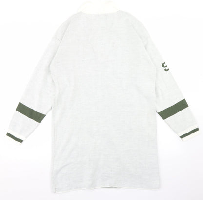 I SAW IT FIRST Womens Grey V-Neck  Acrylic Pullover Jumper Size XS   - Brooklyn, Longline