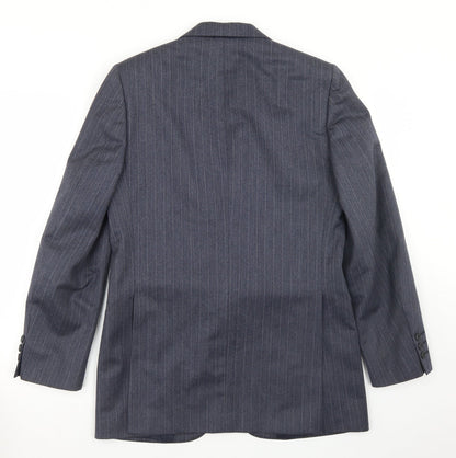 Paul Jardine Mens Blue Striped Wool Jacket Blazer Size 38