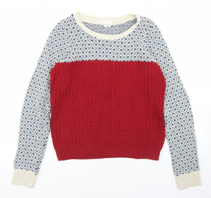Womens UK Size M Cooperative Multicoloured Pullover Jumper