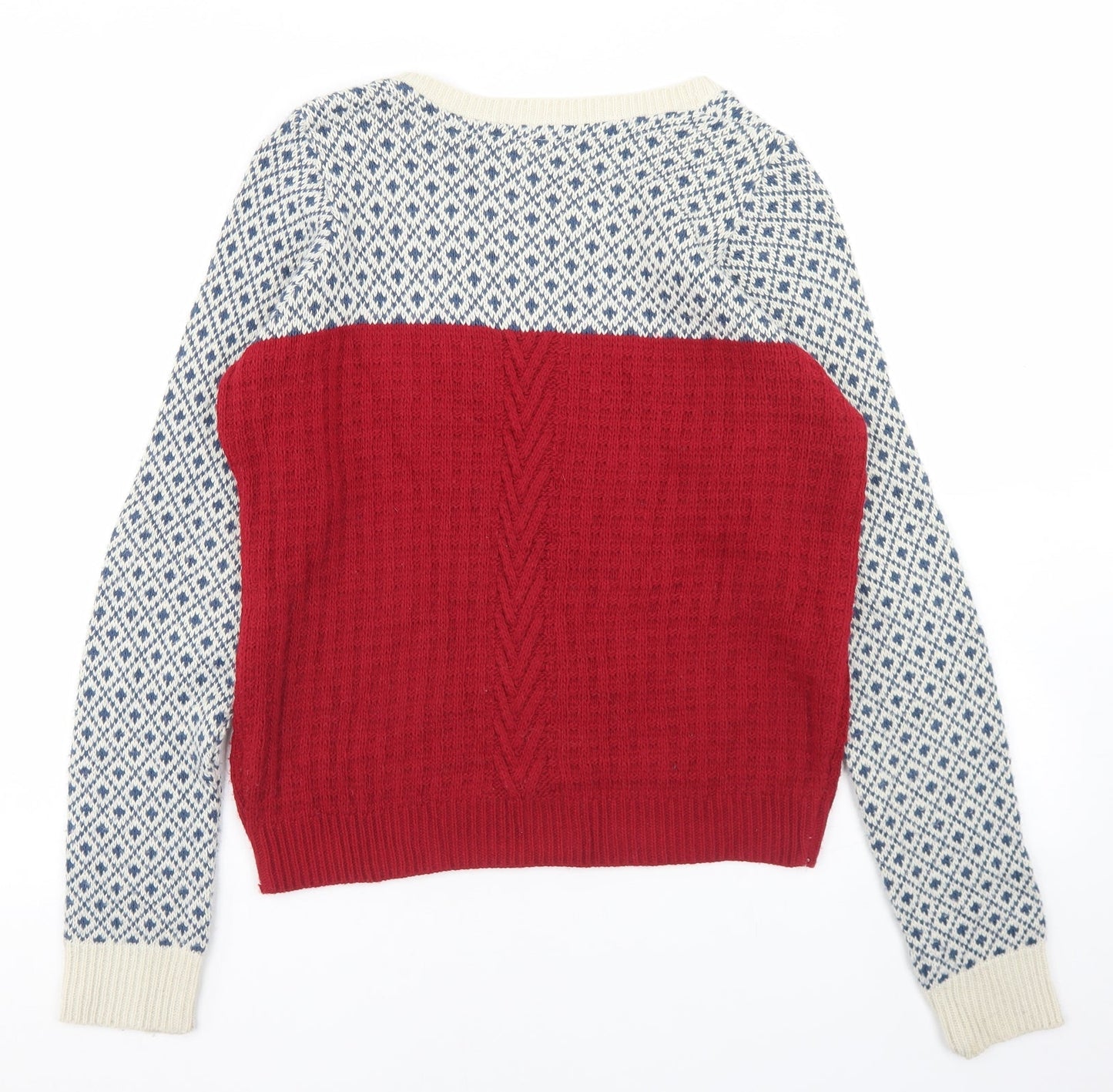 Womens UK Size M Cooperative Multicoloured Pullover Jumper