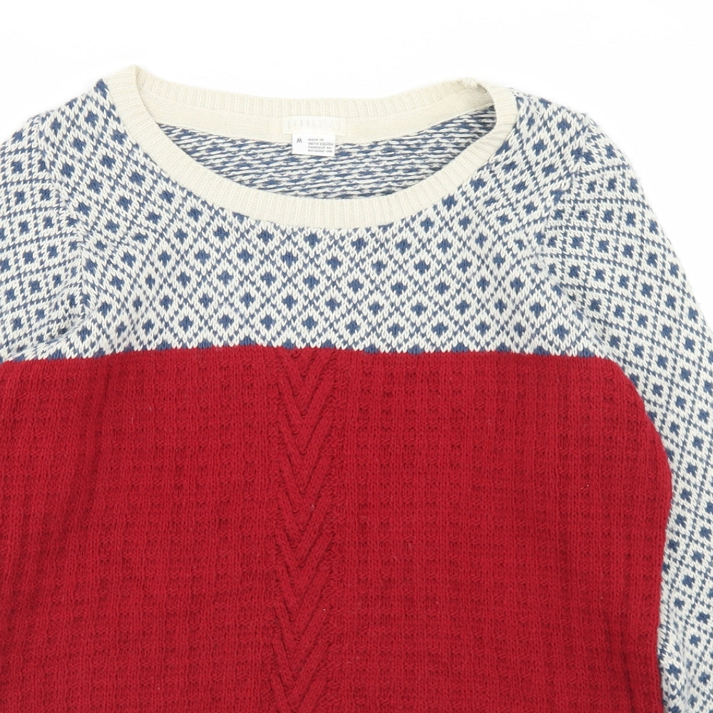 Womens UK Size M Cooperative Multicoloured Pullover Jumper