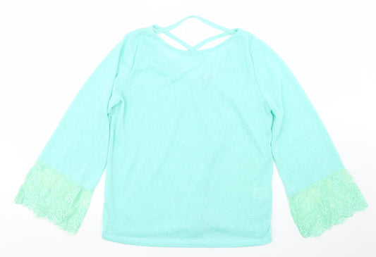 Womens UK Size M Paramour Blue Basic T-Shirt