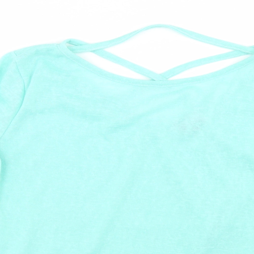 Womens UK Size M Paramour Blue Basic T-Shirt
