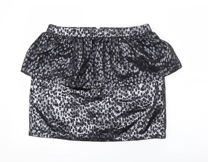 ASOS Womens Black Polka Dot Polyamide Straight & Pencil Skirt Size 14   Zip