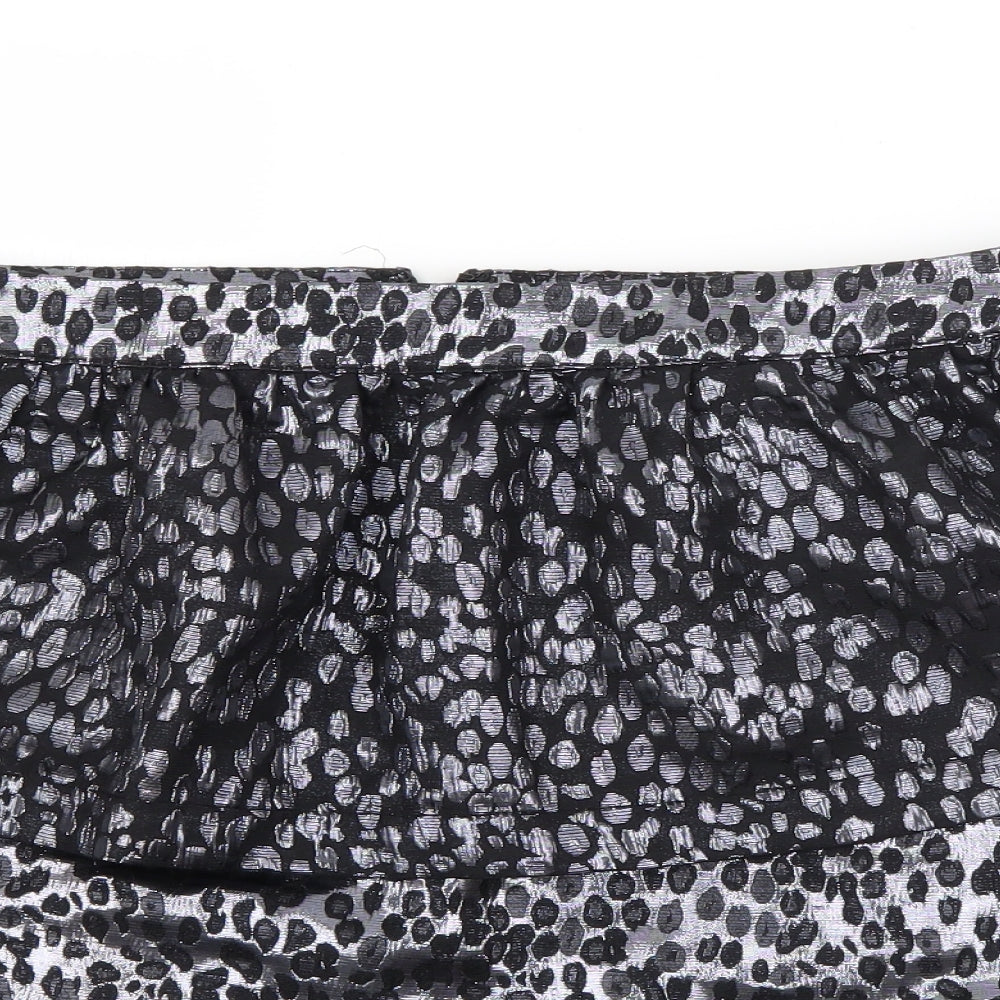 ASOS Womens Black Polka Dot Polyamide Straight & Pencil Skirt Size 14   Zip