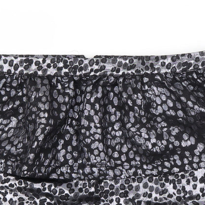 ASOS Womens Black Polka Dot Polyamide Straight & Pencil Skirt Size 14   Zip