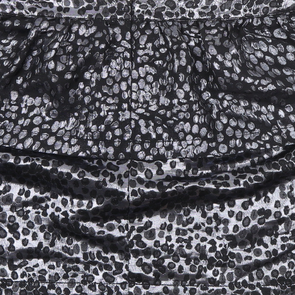 ASOS Womens Black Polka Dot Polyamide Straight & Pencil Skirt Size 14   Zip