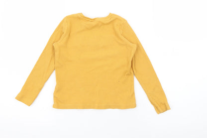 name it Boys Yellow  Cotton Pullover T-Shirt Size 2-3 Years Crew Neck  - Vancouver