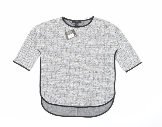 Primark Womens Grey Round Neck  Polyester Pullover Jumper Size 8