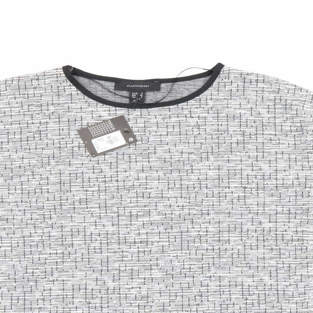 Primark Womens Grey Round Neck  Polyester Pullover Jumper Size 8