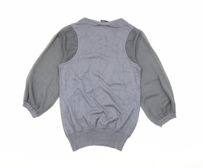 Womens UK Size 10 NEXT Grey Pullover Jumper