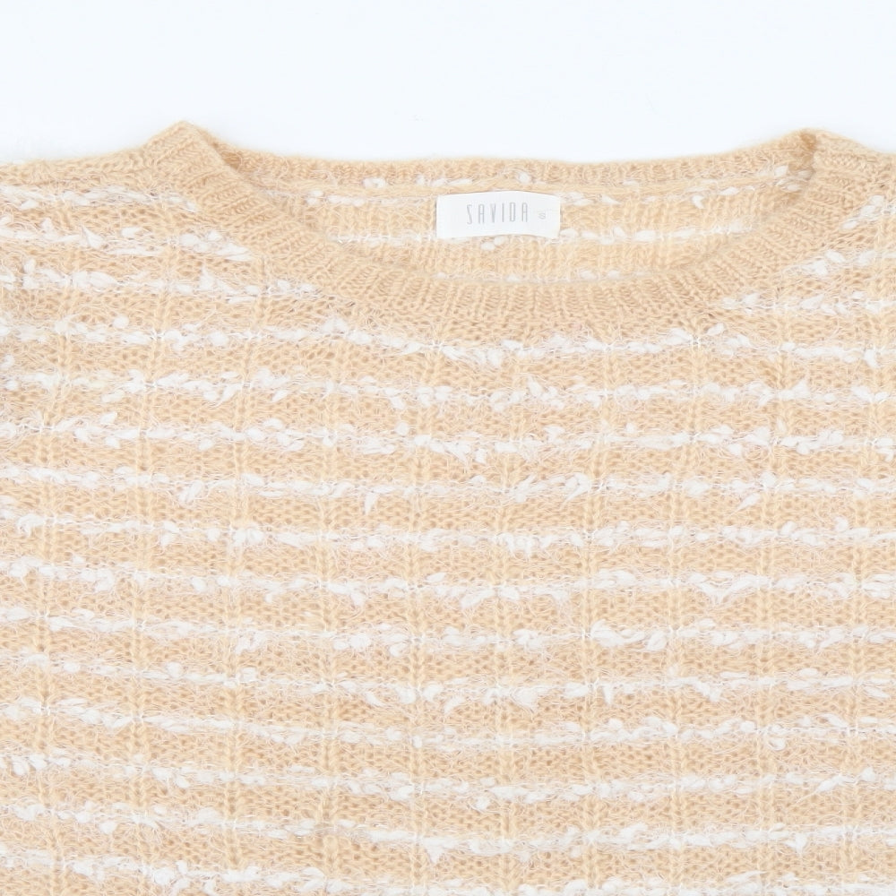 Womens UK Size S Savida Beige Pullover Jumper