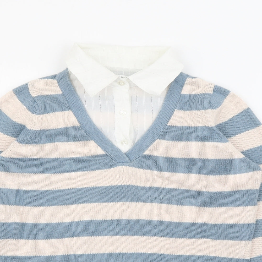 Womens UK Size 10 Marks and Spencer Beige Pullover Jumper