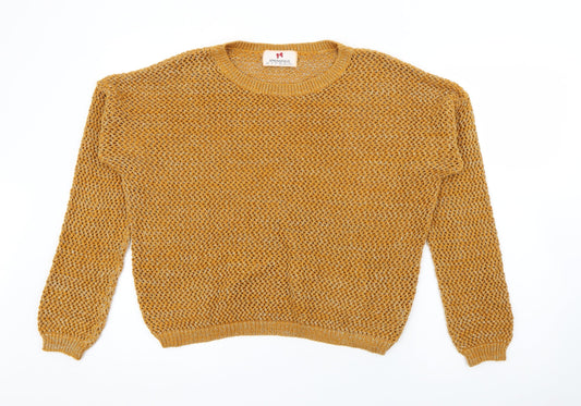 Womens UK Size 16 Springfield Yellow Pullover Jumper