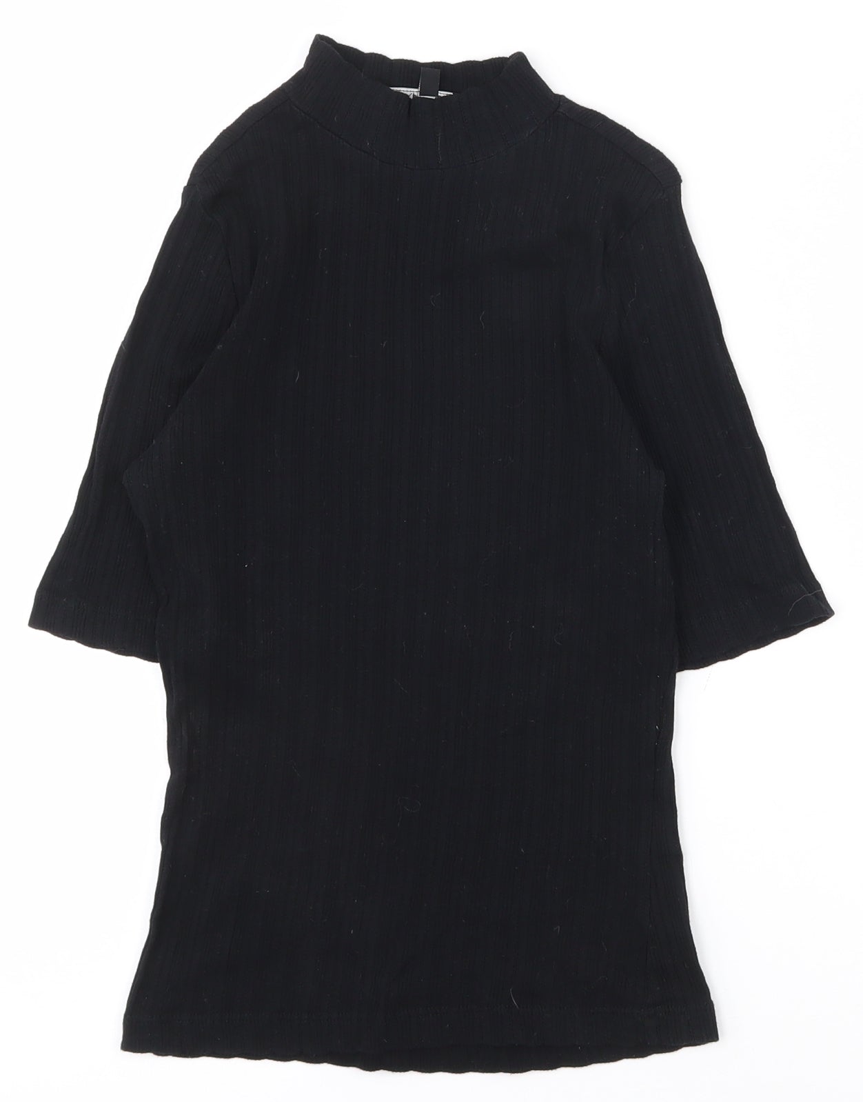 Womens UK Size 6 New Look Black Basic T-Shirt