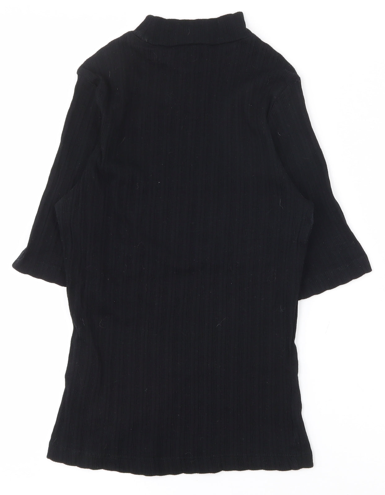 Womens UK Size 6 New Look Black Basic T-Shirt