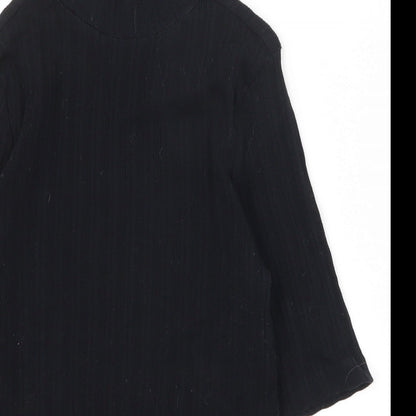 Womens UK Size 6 New Look Black Basic T-Shirt