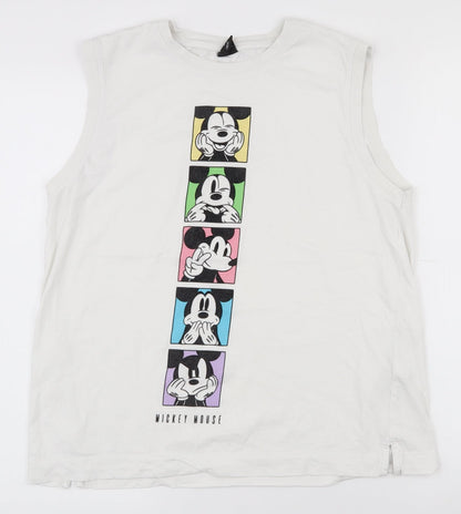 Womens UK Size 12 NEXT White Basic Tank