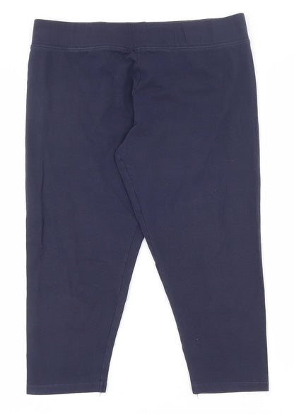 Dunnes Stores Womens Blue  Cork Compression Shorts Size M L18 in Regular Pull On