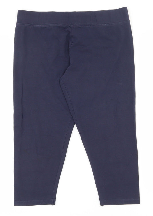 Dunnes Stores Womens Blue  Cork Compression Shorts Size M L18 in Regular Pull On