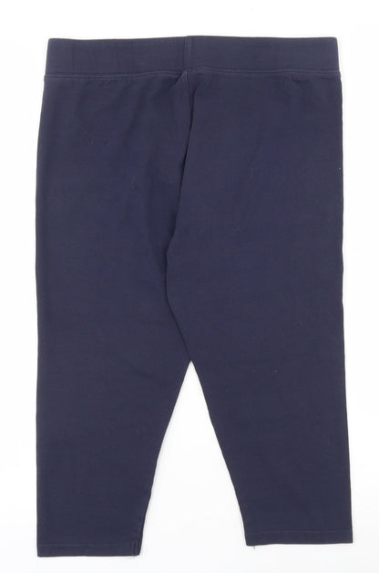 Dunnes Stores Womens Blue  Cork Compression Shorts Size M L18 in Regular Pull On