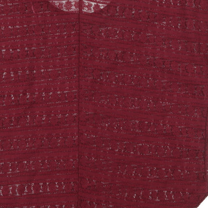 Atmosphere Womens Red Floral Polyester Basic T-Shirt Size 6 Scoop Neck